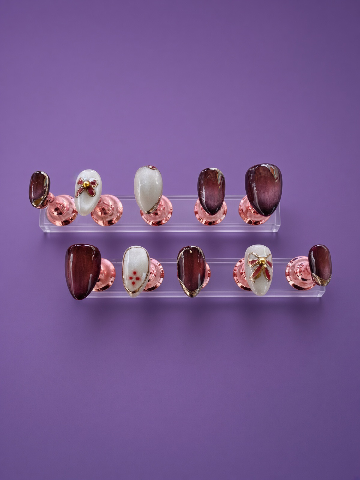 Plum Garden press-on nails TWINSS